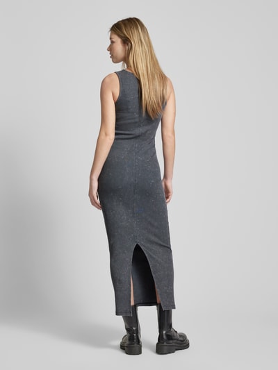 Only Maxi-jurk met fijnrib, model 'VALERIE' Zwart - 5