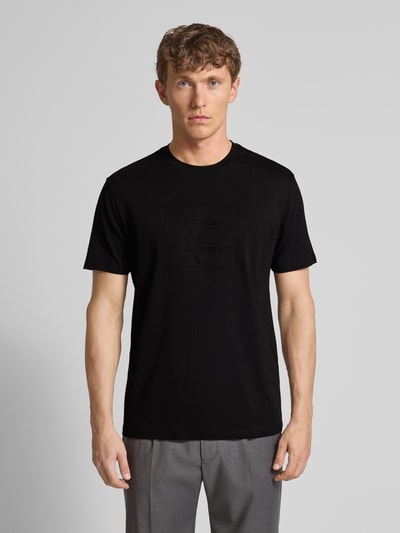 ARMANI EXCHANGE T-Shirt mit geripptem Rundhalsausschnitt Black 4