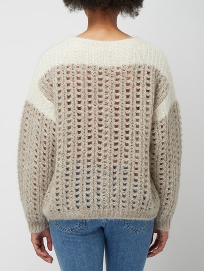 Closed Pullover in tweekleurig design  Middengrijs - 5