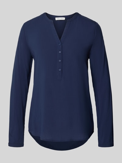 Christian Berg Woman Blusenshirt aus Viskose mit V-Ausschnitt Dunkelblau 2