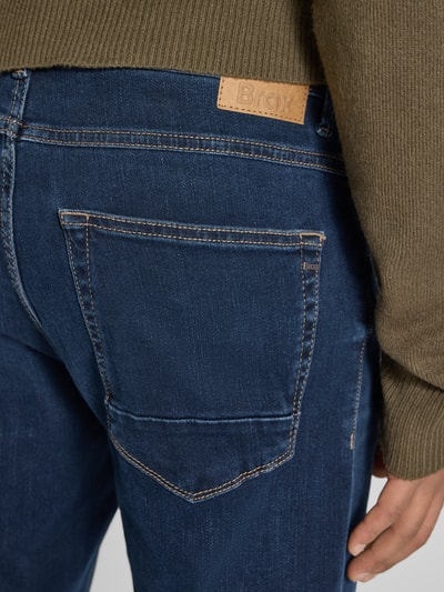 Brax Skinny fit jeans met lyocell, model 'Chris' Donkerblauw gemêleerd - 3