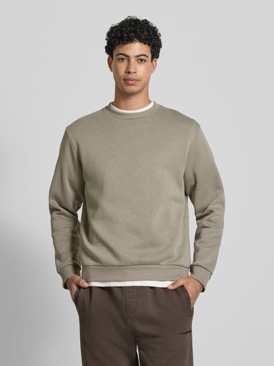 JACK & JONES Sweatshirt mit gerippten Abschlüssen Modell 'BRADLEY' Oliv 4