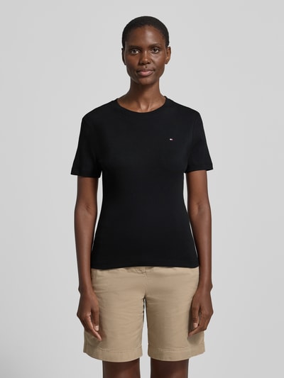 Tommy Hilfiger Slim Fit T-Shirt aus reiner Baumwolle Black 4