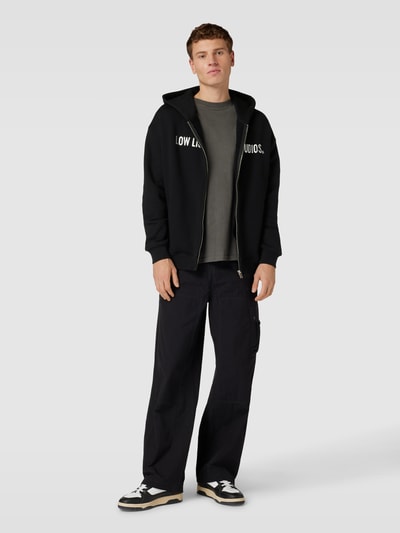 Low Lights Studios Sweatjacke mit Label-Print Modell Black 1