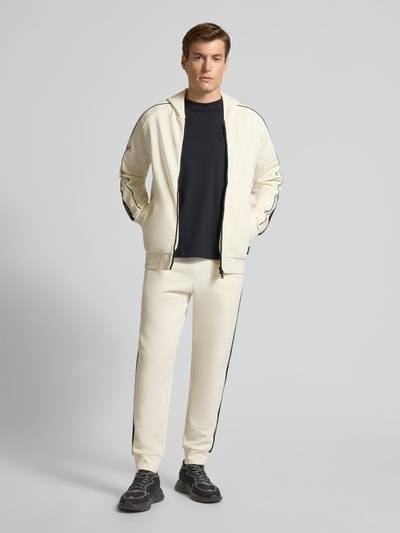 EA7 Emporio Armani Sweatjack met tweewegsritssluiting en steekzakken Offwhite - 1