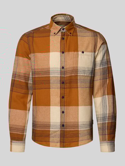 Blend Regular Fit Freizeithemd mit Button-Down-Kragen Modell 'Dac' Cognac 2