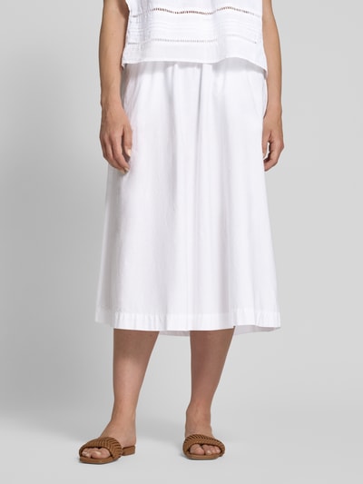 s.Oliver RED LABEL Midi-rok van mix van katoen en lyocell Wit - 4