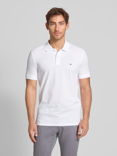 Christian Berg Men Poloshirt mit Logo-Stitching Weiss 4