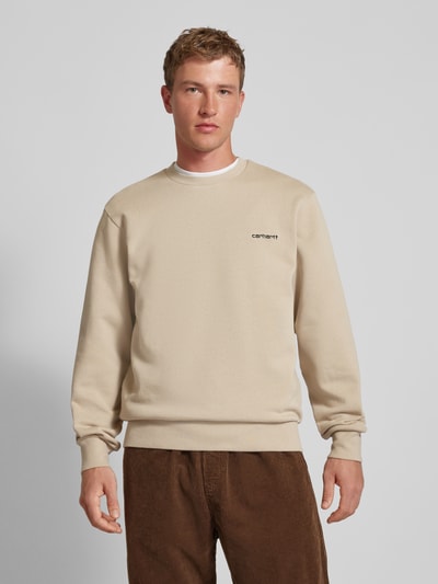 Carhartt Work In Progress Sweatshirt met ribboorden Beige - 4