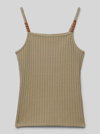 Only Slim Fit Top mit Spaghettiträger Modell 'MILANA' Oliv 1