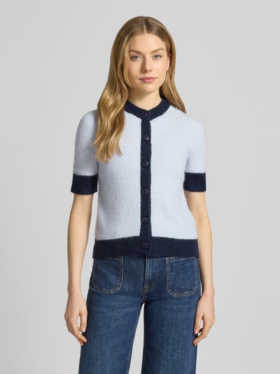 Samsøe Samsøe Regular Fit Cardigan aus Woll-Alpaka-Mix Modell 'Sanoura' Hellblau 4