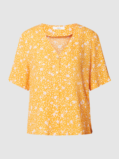 Jake*s Casual Overhemdblouse van viscose met bloemenmotief Abrikoos - 2