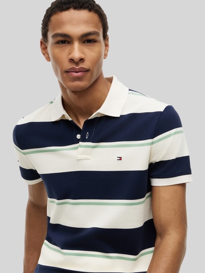 Tommy Hilfiger Regular Fit Poloshirt aus Baumwoll-Mix Marine 3