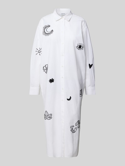 Jake*s Casual Sukienka midi z listwą guzikową Biały 2