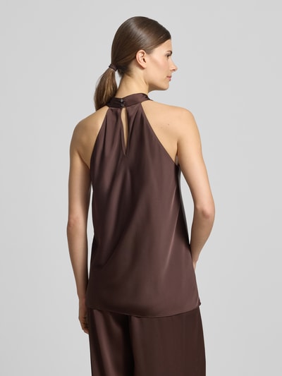 VM by Vera Mont Top o kroju regular fit z ozdobnym obszyciem Czekoladowy 5