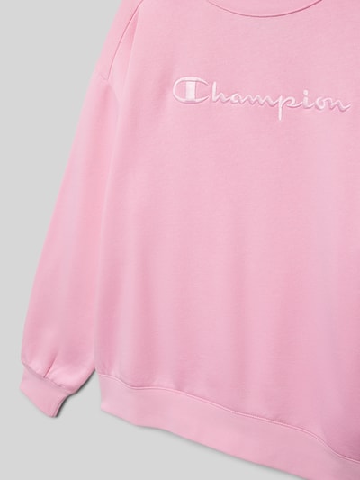 CHAMPION Sweatshirt mit Label-Stitching Rosa 2