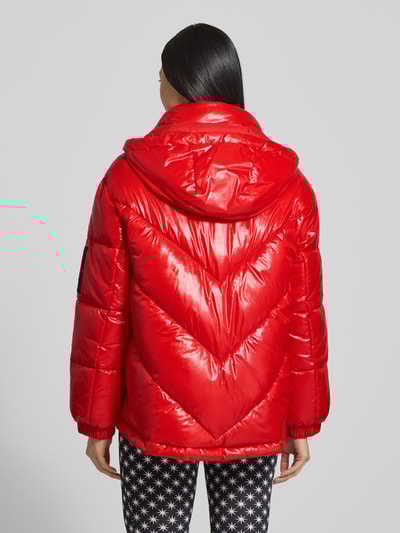 Marc Cain Regular fit gewatteerd jack met tweewegritssluiting Rood - 5