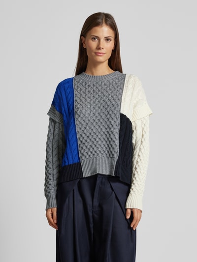 Weekend Max Mara Gebreide pullover van scheerwol, model 'MESTRE' Lichtgrijs - 4