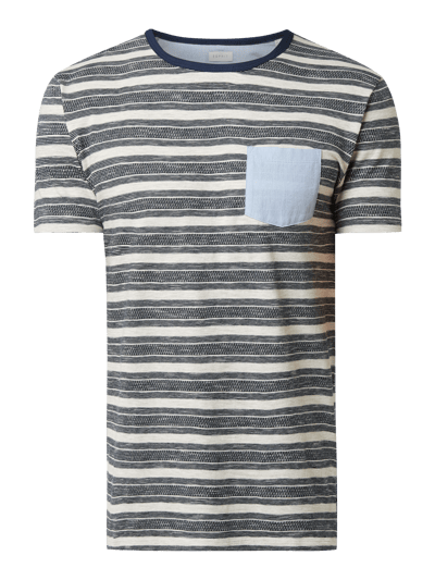 Esprit T-shirt met borstzak Offwhite - 2