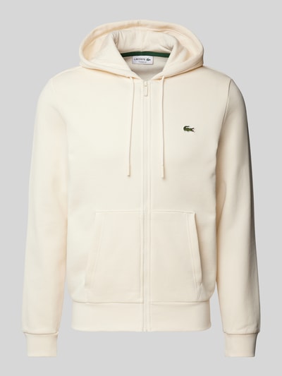 Lacoste Sweatjacke mit Label-Patch Offwhite 1