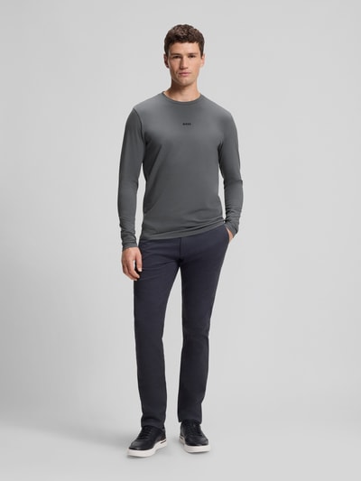 BOSS Orange Regular Fit Langarmshirt aus Baumwoll-Mix Modell 'TCHARK' Anthrazit 1