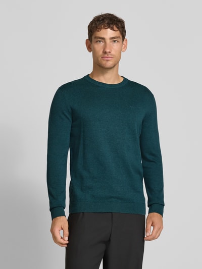 Tom Tailor Regular fit gebreide pullover van zuiver katoen Petrol - 4