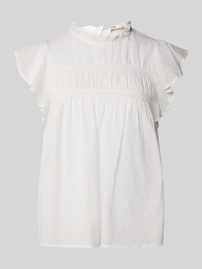 Only Regular fit blousetop van puur katoen, model 'KATTI' Offwhite - 2