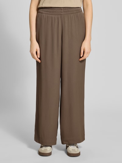 American Vintage Stoffen broek met elastische band, model 'TIDIM' Leem - 4