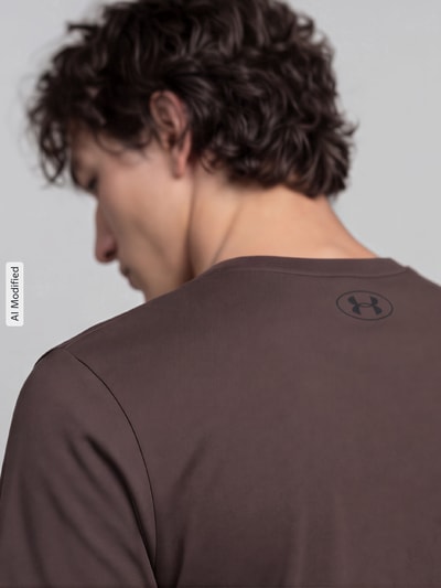 Under Armour Regular Fit Sport-T-Shirt aus Baumwoll-Mix  Schlamm 3