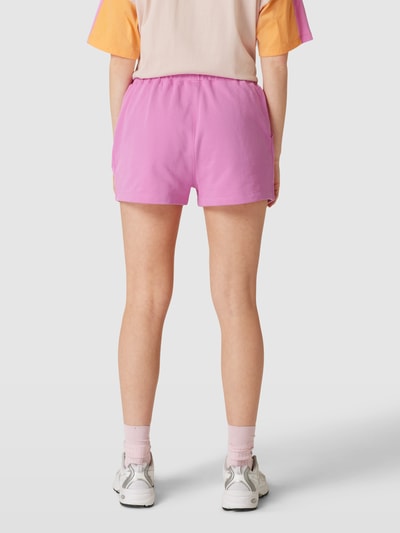 Roxy Sweatshorts met labelstitching Felroze - 5