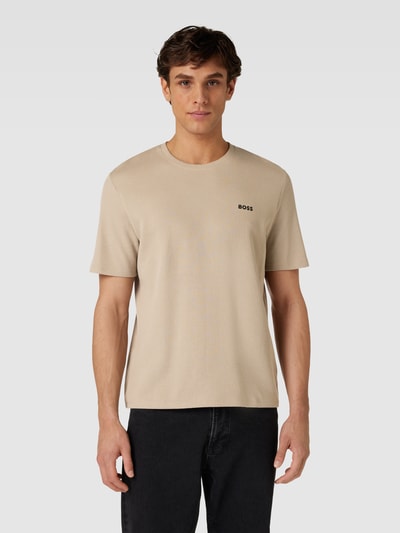 BOSS T-Shirt mit Label-Stitching Beige 4