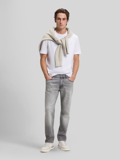 BOSS Orange Regular Fit Straight Leg Jeans aus Baumwoll-Mix mit Lyocell-Anteil Modell 'RE.MAINE-2-BO' Hellgrau 1