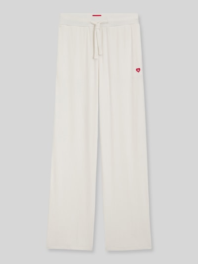 HUGO relaxed fit sweatbroek van modalmix model 'HUGO HEART' Offwhite - 2