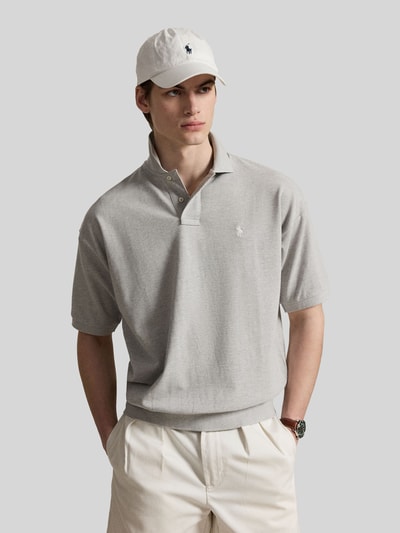 Polo Ralph Lauren Koszulka polo z czystej bawełny o kroju loose fit Jasnoszary melanż 4