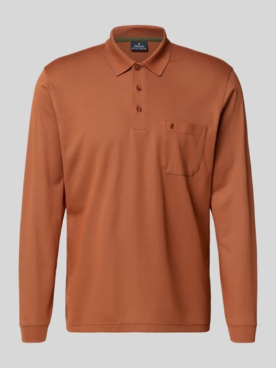 RAGMAN Regular fit poloshirt met borstzak Roestrood - 2