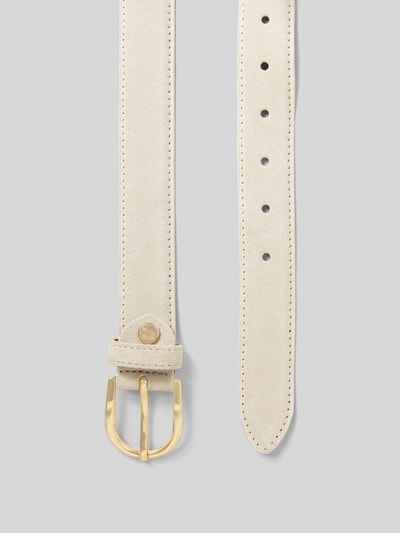 Vanzetti leren riem met doornsluiting en labeldetail Offwhite - 3