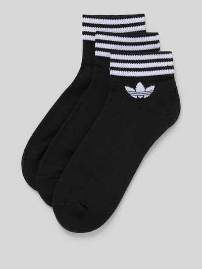 adidas Originals Skarpety z mieszanki bawełny z wyhaftowanym logo w zestawie 3 szt. Czarny 1
