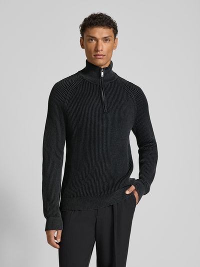 MCNEAL Gebreide pullover met ribboorden Zwart - 4