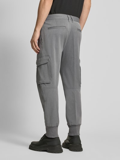 HUGO Tapered Fit Cargohose mit Strukturmuster Modell 'Glavin' Anthrazit 5