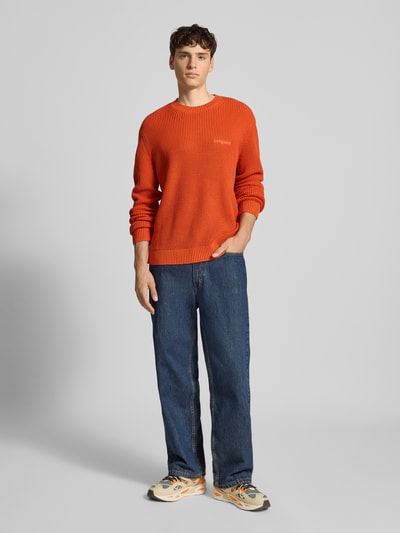 Tommy Jeans Regular fit gebreide pullover van zuiver katoen Oranje - 1