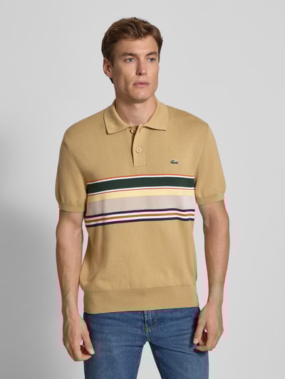 Lacoste Regular Fit Poloshirt aus Baumwoll-Mix Beige 4