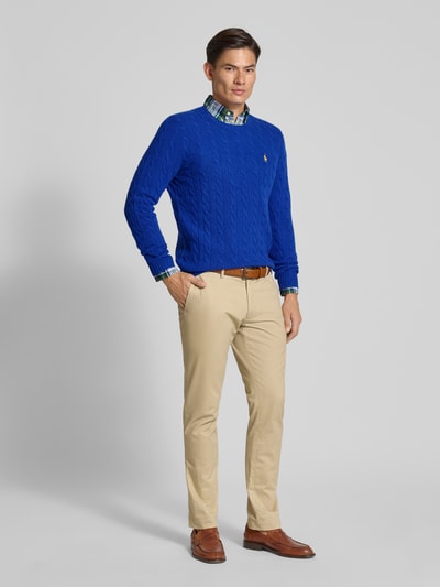 Polo Ralph Lauren Regular fit gebreide pullover van een mix van wol en kasjmier Blauw - 1
