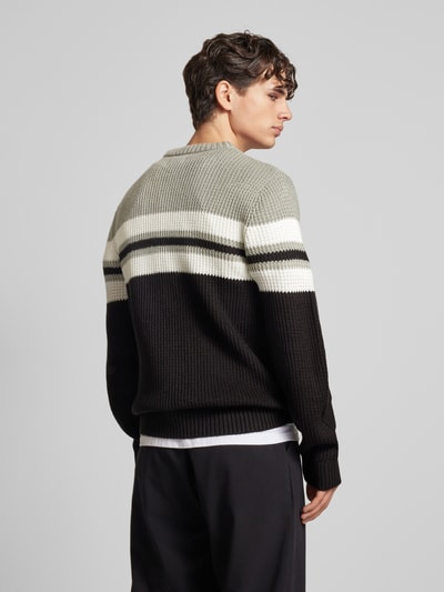 Jack & Jones Strickpullover mit Rundhalsausschnitt Modell 'SANDER' Hellgrau Melange 5