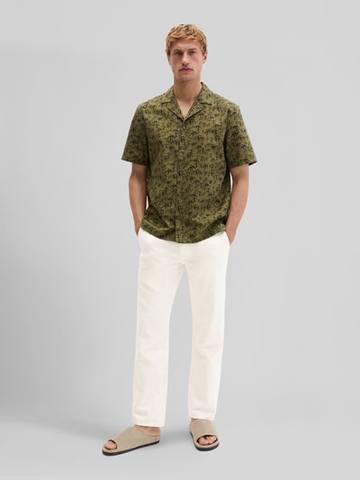 Marc O'Polo Regular Fit Freizeithemd aus reiner Baumwolle Oliv 1