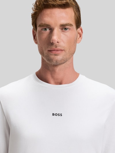 BOSS Orange Regular Fit Langarmshirt aus Baumwoll-Mix Modell 'TCHARK' Weiss 3