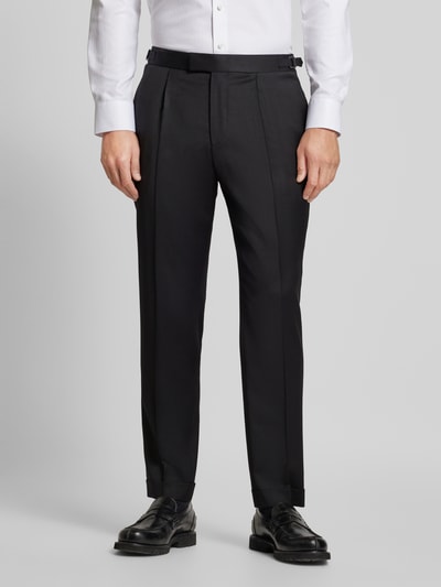 BOSS Pantalon van scheerwolmix, model 'Perin' Zwart - 4