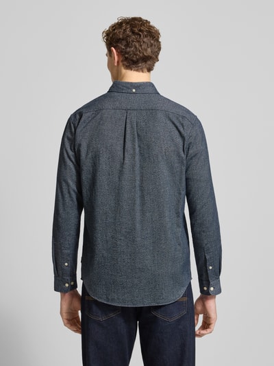 Jack & Jones Premium Vrijetijdsoverhemd met knoopsluiting, model 'LUBARKLEY' Marineblauw - 5