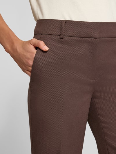 Jake*s Collection Regular Fit Anzughose mit Strukturmuster Dunkelbraun 3