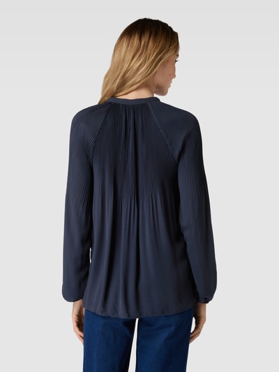 Lauren Ralph Lauren Blouse met plissévouwen, model 'VERSILLA' Marineblauw - 5