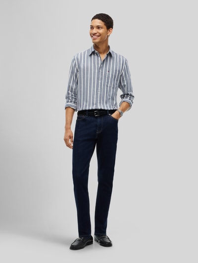 Tommy Hilfiger Regular Fit Freizeithemd aus reiner Baumwolle Marine 1